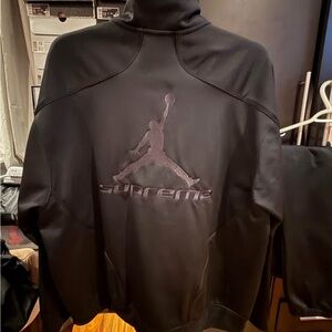 Supreme Black Performance Jacket with Embroidered Jumpman Logo
